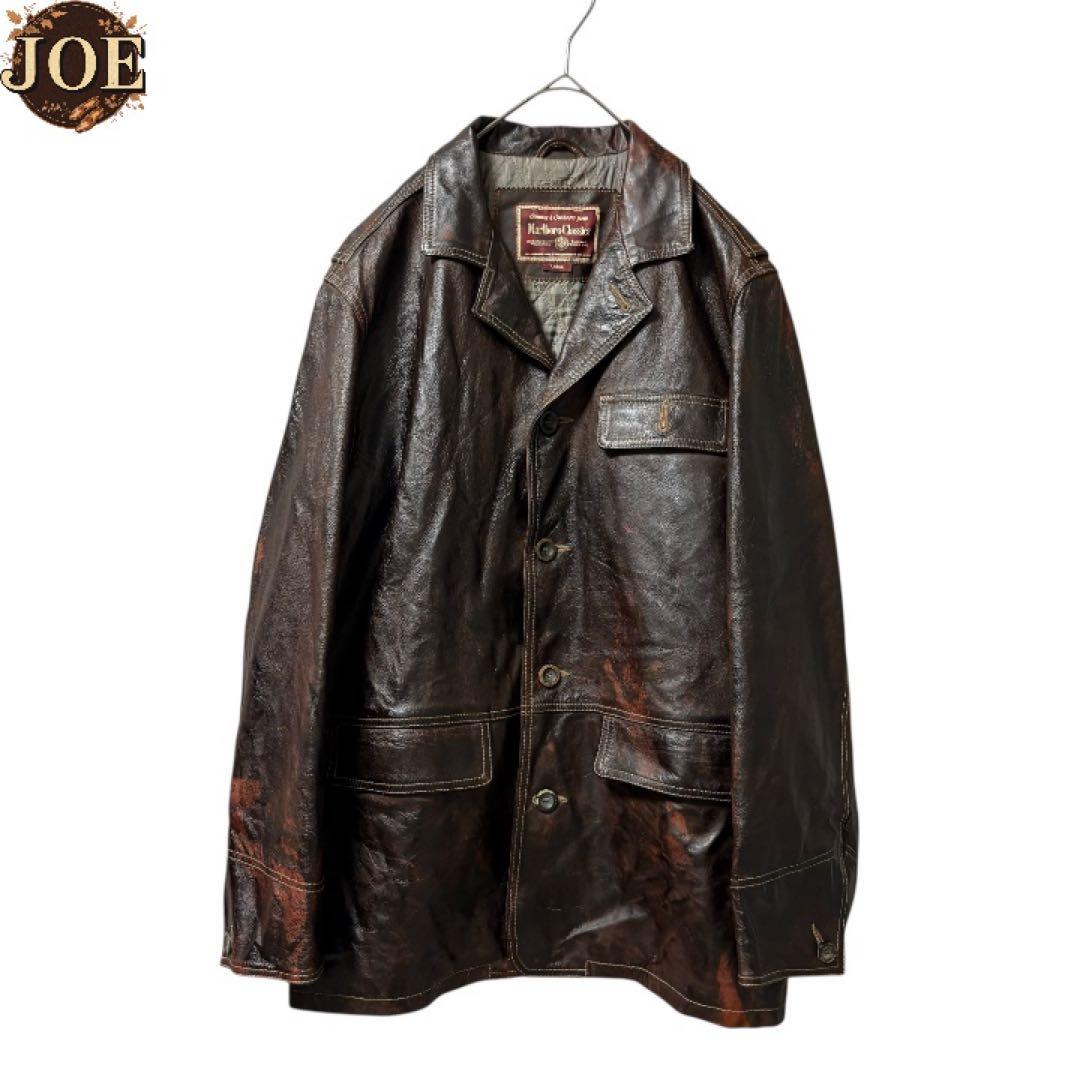 激シブ極上カーフスキンMarlboroClassicsレザージャケットカーコート 激シブ極上カーフスキンMarlboroClassicsレザージャケットカーコート