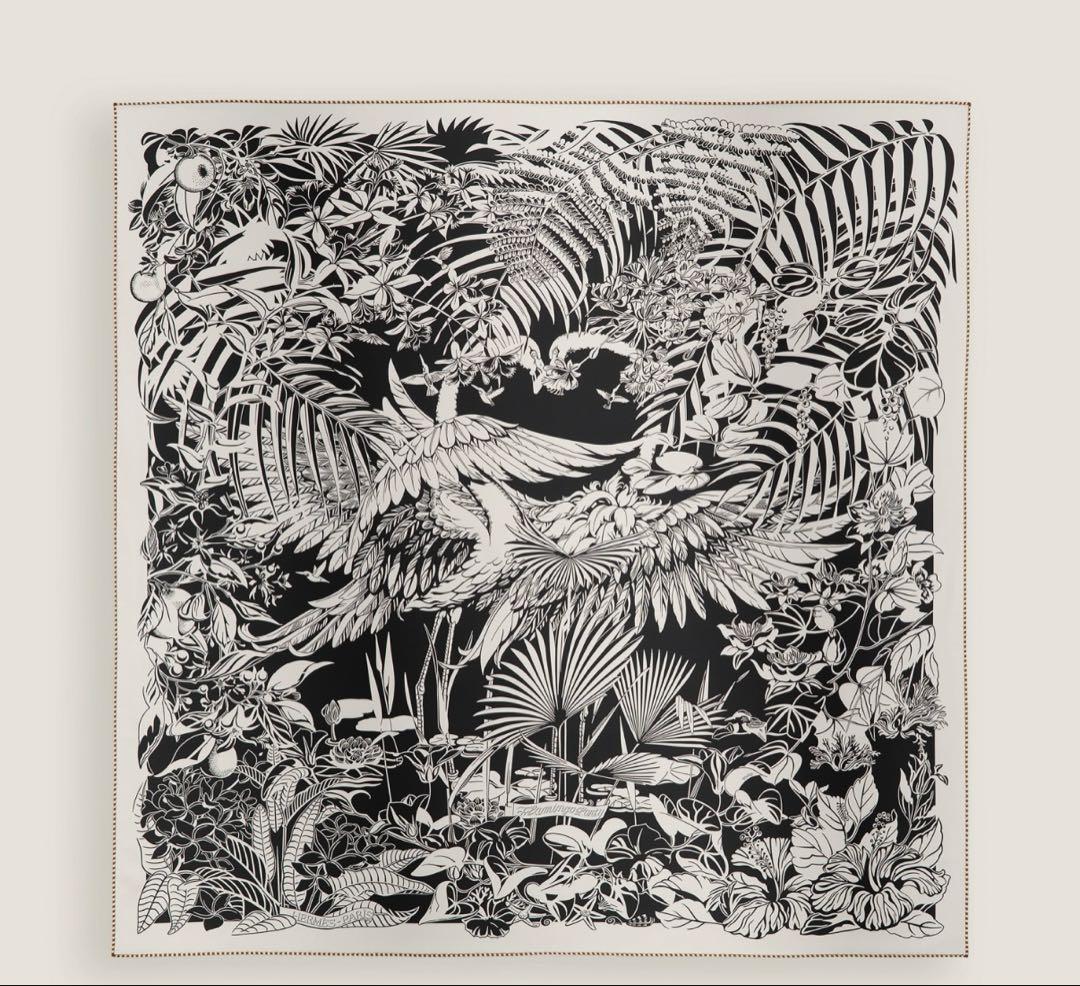 エルメスカレ ダブルフェイス90 《フラミンゴ・パーティー》新品￥108,900