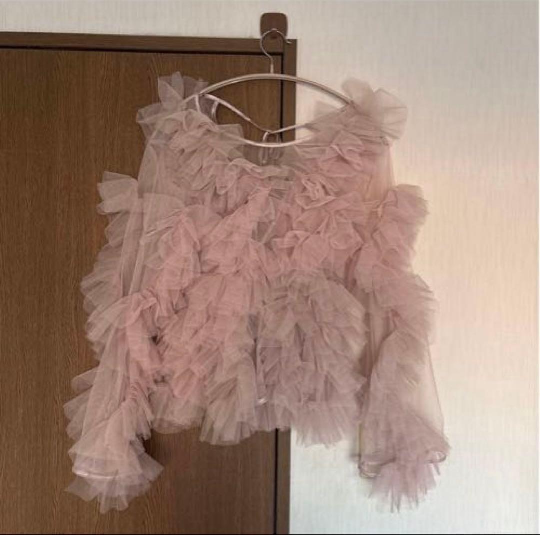新品未使用】NOTRE emor tulle veil tops pink - メルカリ