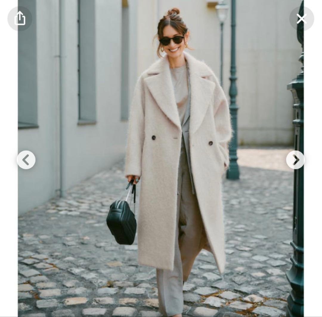 uncrave WHITE シャギー オーバーコート モヘア チェスター - メルカリ