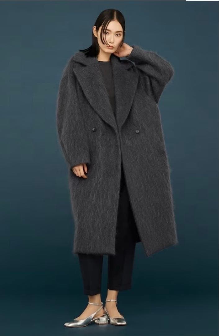 uncrave WHITE シャギー オーバーコート モヘア チェスター - メルカリ