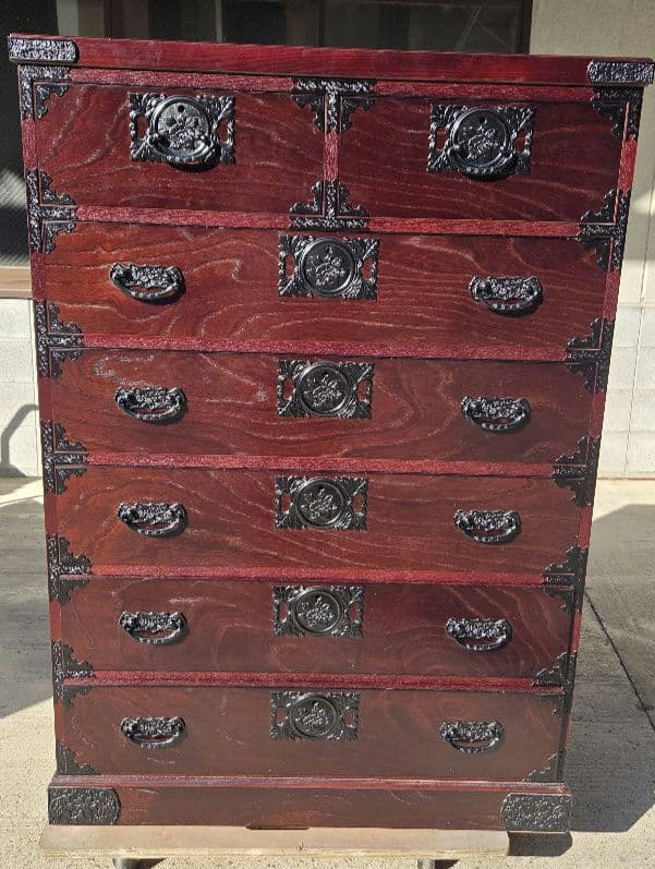 飛鳥 欅箪笥 引き出し 伝統工芸 工芸家具 和箪笥 昭和レトロ 古民家