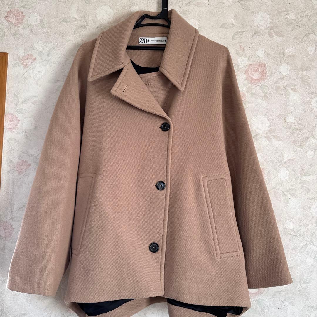 ZARA ZW COLLECTION オーバーサイズ ショートコート【M】 - メルカリ