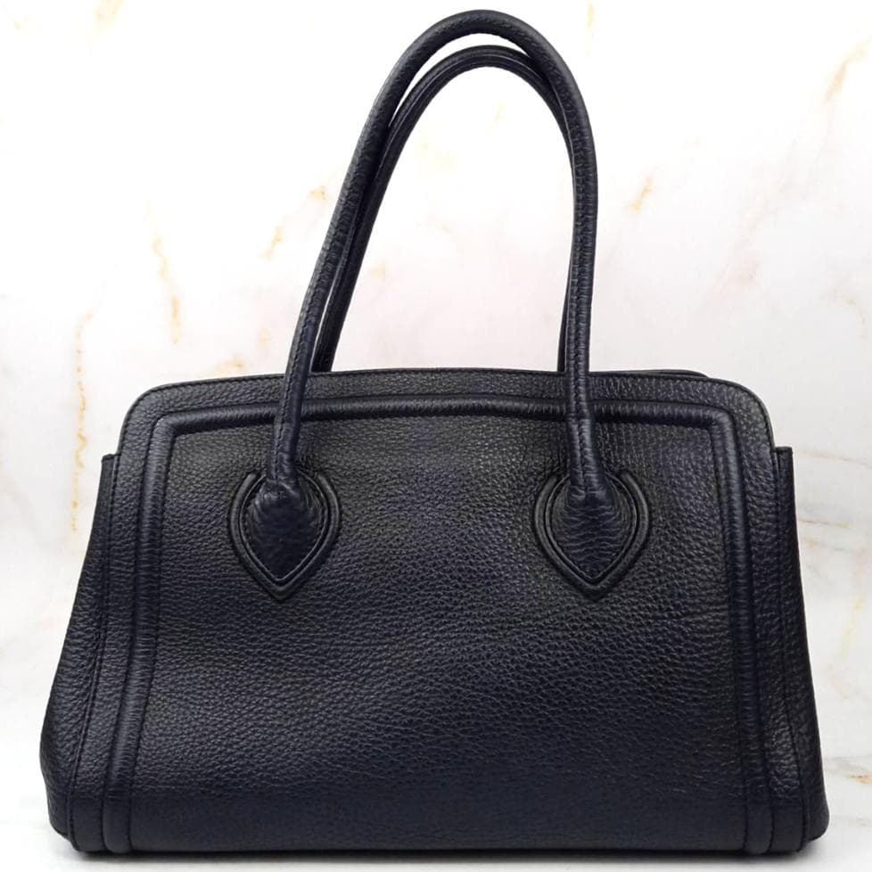 フルラ カレッジ トートバッグ A4収納 ブラック ユニセックス レザー