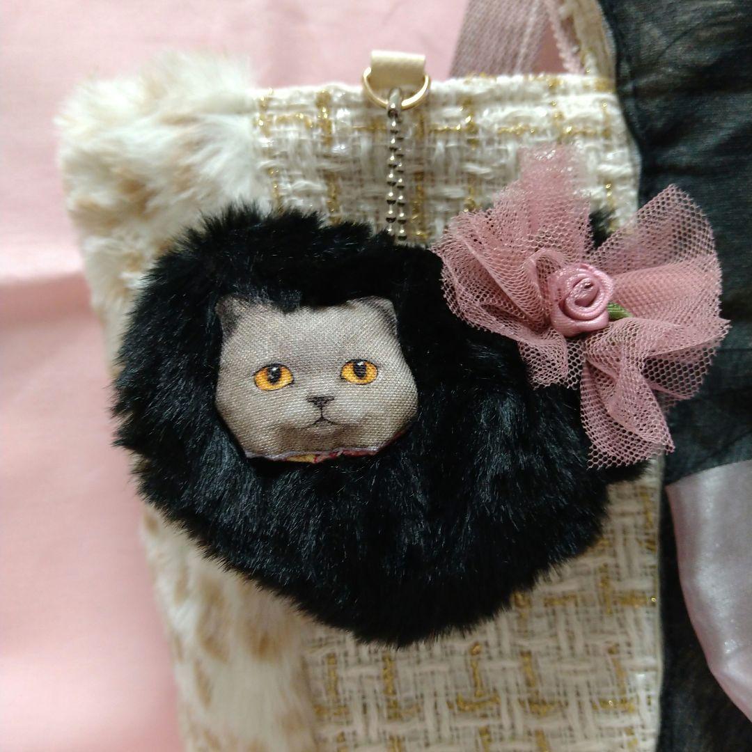 ゆ*ら様 コヤンイサムチョン☆横長トートバッグ ユキヒョウファー