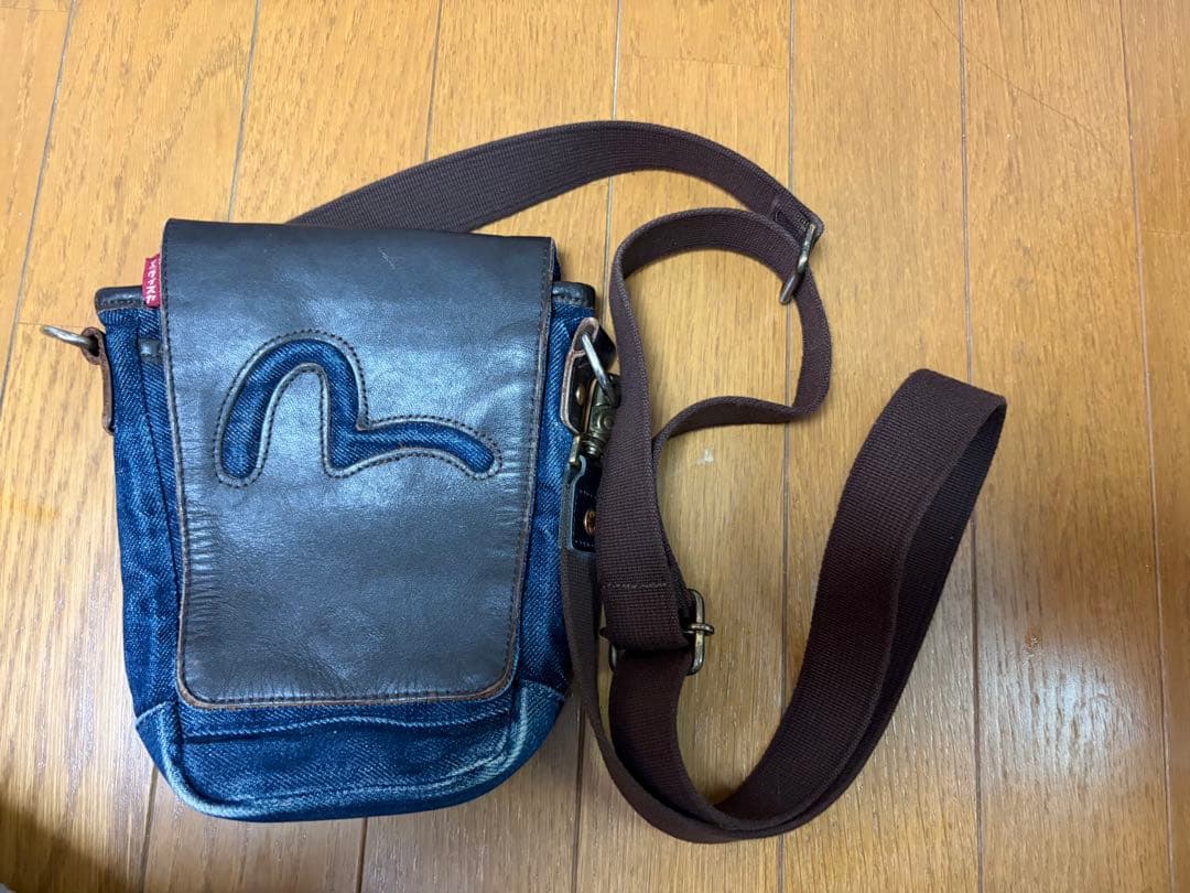 EVISU／デニム×レザー／ミニショルダー／バッグ／希少 - メルカリ