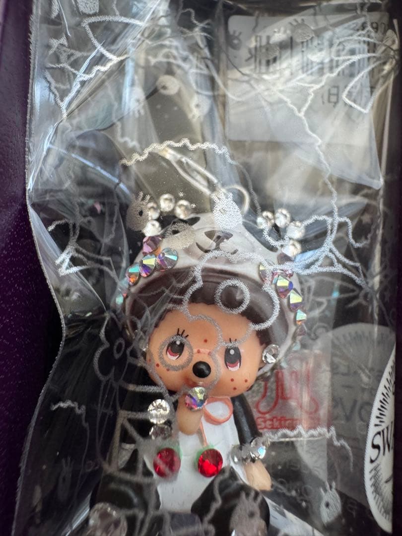 モンチッチ パンダ チャーム スワロフスキークリスタル ネックレスチャーム