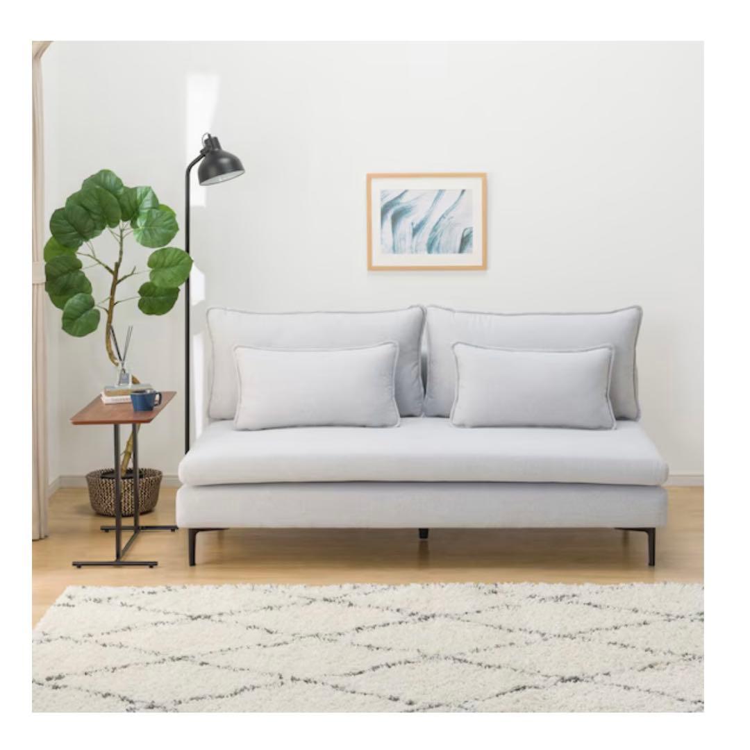 みるくさん】ニトリ広い座面のゆったりソファNシールド3人掛けMS01