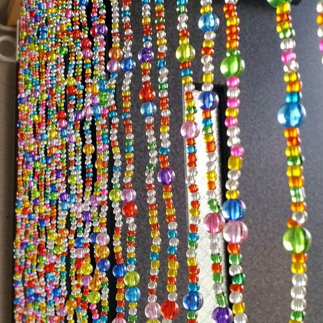 ビーズ のれん ビーズカーテン ビーズのれん 昭和レトロ 平成 雑貨