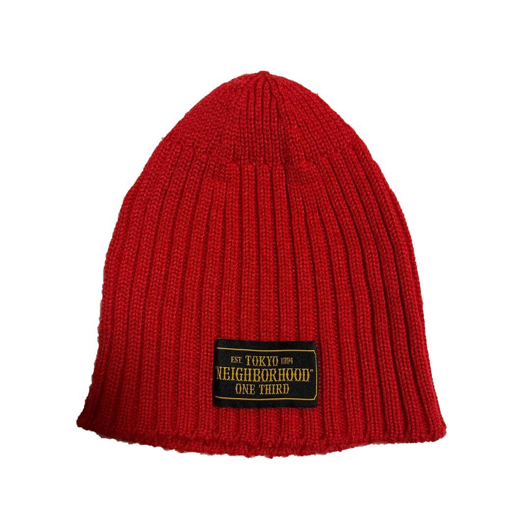 NEIGHBORHOOD ビーニー 赤 ニットキャップ ネイバーフッド - メルカリ