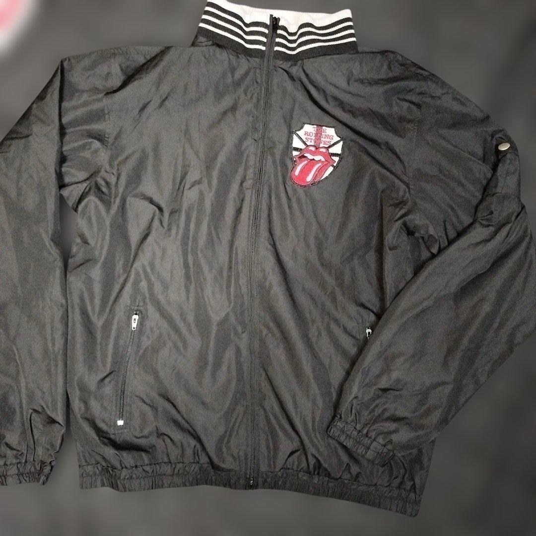 THE ROLLING STONES ブラックナイロンジャケット メンズLサイズ
