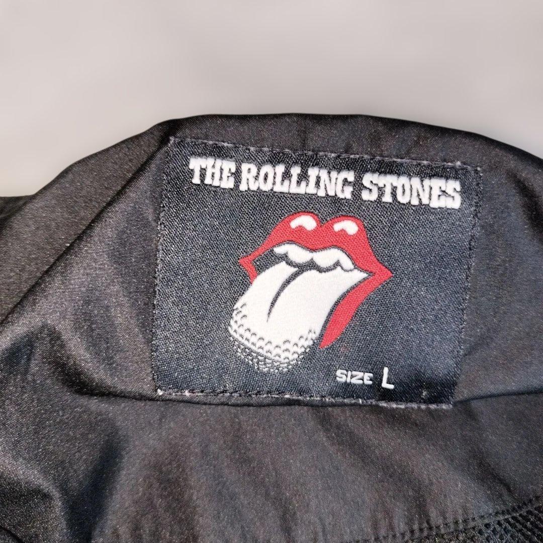 THE ROLLING STONES ブラックナイロンジャケット メンズLサイズ