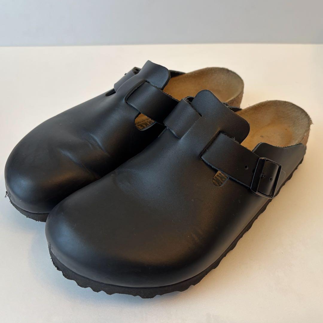 美品 BIRKENSTOCK BOSTON ボストン ナチュラルレザー ブラック Boston / ボストン」（ナチュラルレザー、ブラック）| BIRKENSTOCK（日本）