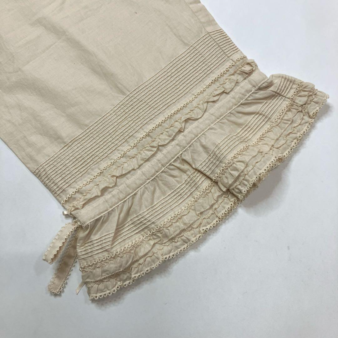 未使用】ピンクハウス 生成 ピコフリル ピンタック ドロワーズ/2021年