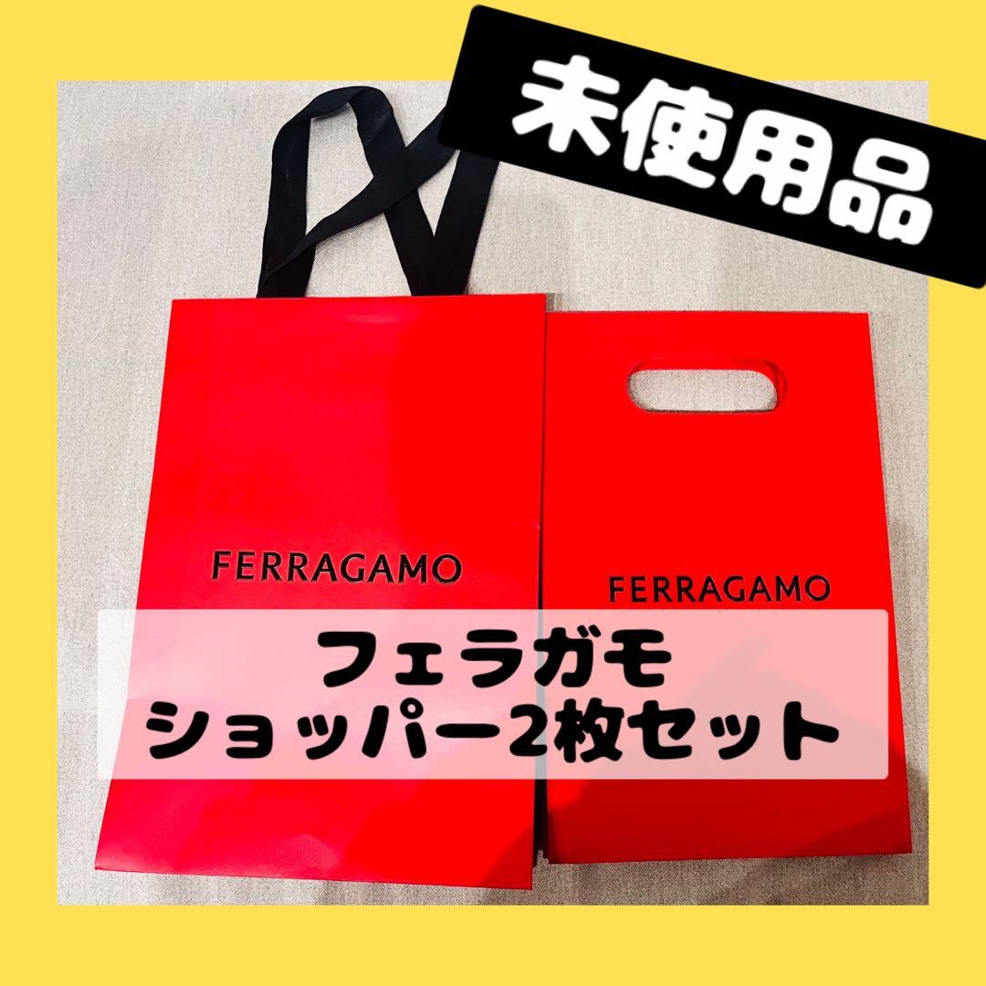 未使用】FERRAGAMO フェラガモ ショッパー2枚セット 紙袋 - メルカリ