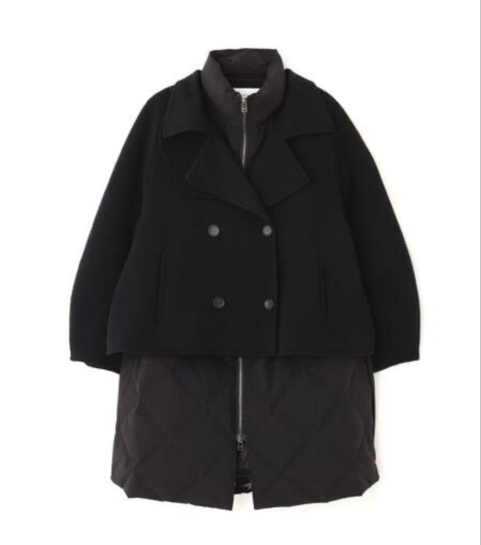 アドーア キルティング コンビ ショート ビーバー 3way ブラック