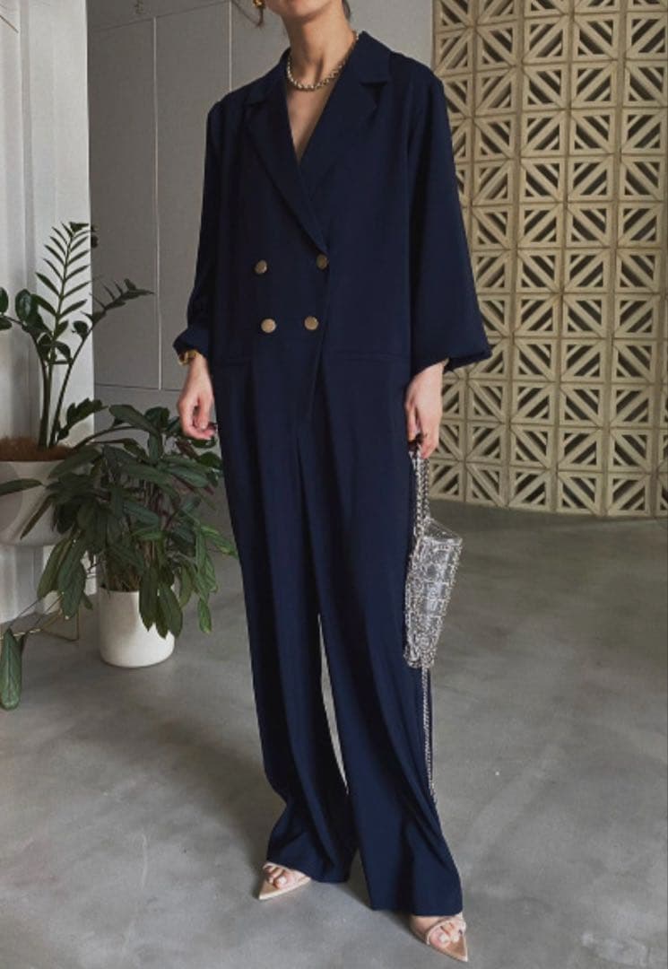 サロペット・オーバーオール・オールインワン Ameri VINTAGE BLAZER PLAYFUL ROMPERS Ameri（アメリ）の「BLAZER PLAYFUL ROMPERS（つなぎ/オールインワン