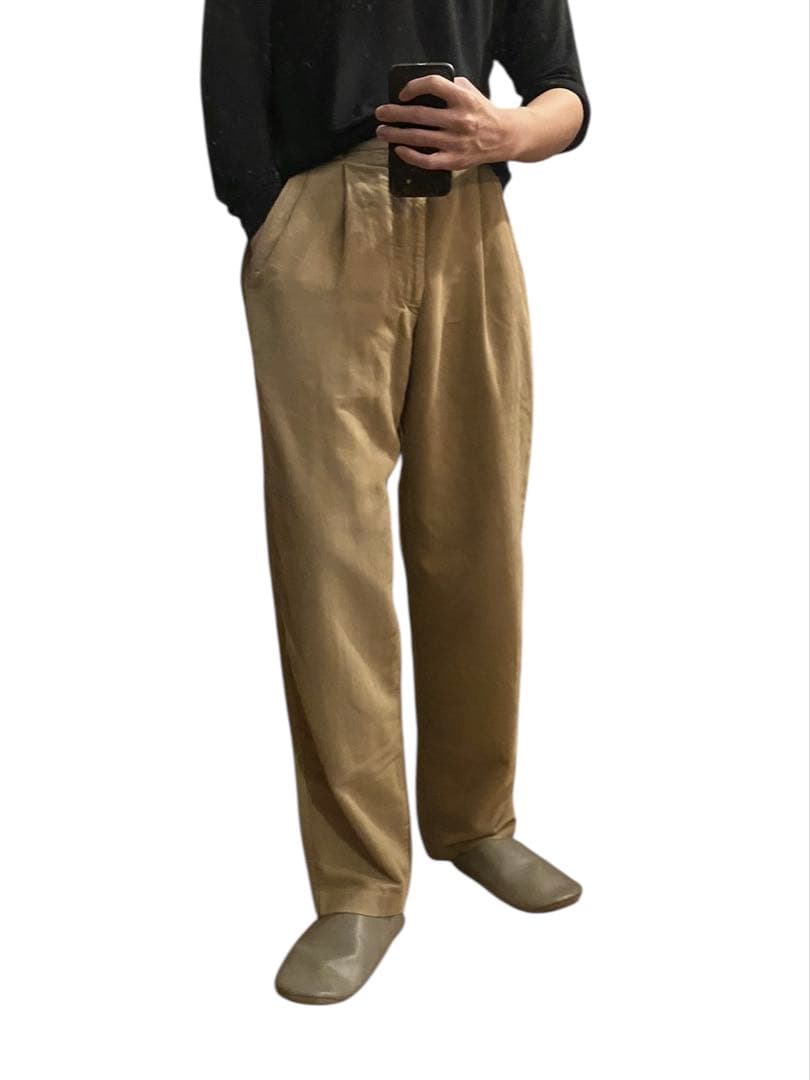 90s Giorgio Armani モールスキン ツータック チノパンツ 50