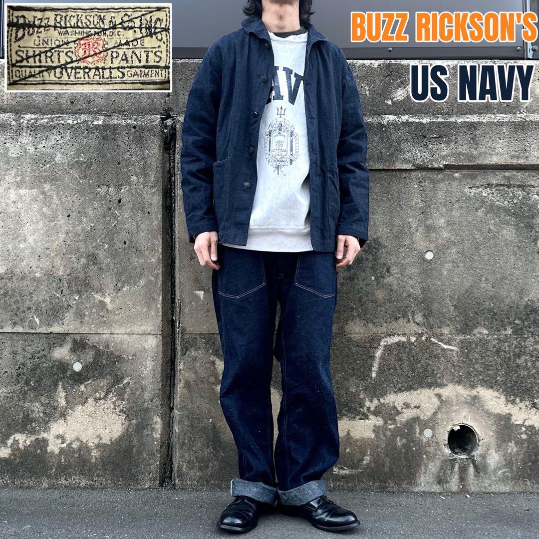 希少 バズリクソンズ USN ショールカラー デニム カバーオール - メルカリ