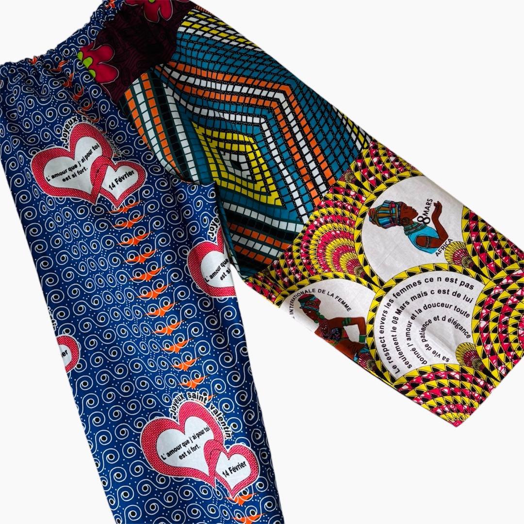 アフリカンバティック zakuchiku MIX ワイドパンツ - メルカリ