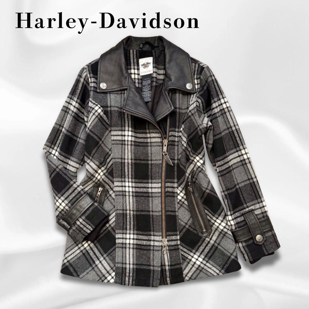 Harley-Davidson ハーレーダビットソン ダブルライダースジャケット 中古・古着通販】HARLEY-DAVIDSON (ハーレーダビッドソン) ダブル