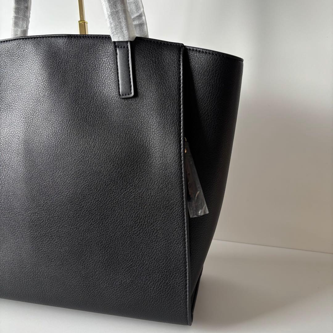 新品未使用】サマンサタバサ スタッズトートバック A4サイズ 大容量 黒