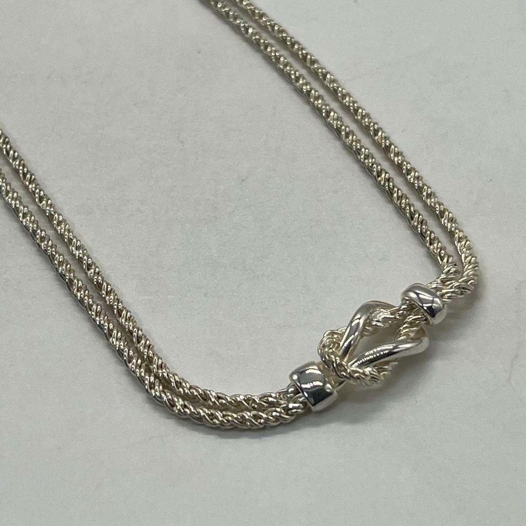 ティファニー TIFFANY ダブルロープ センターノットネックレス SV925