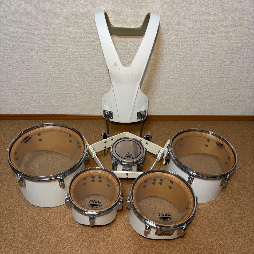 良品】Pearl テナードラム キャリアセット マーチングタム タム5セット
