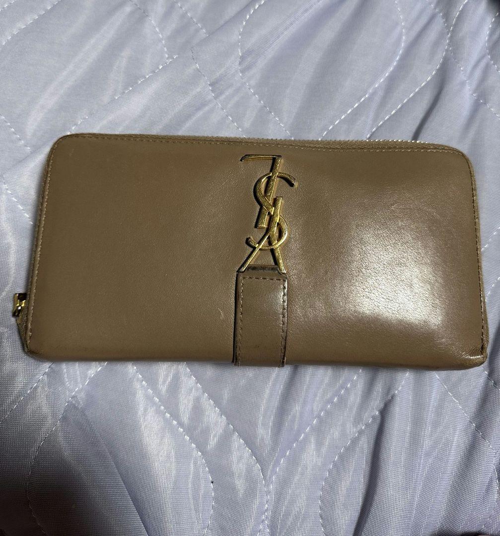 イヴ・サンローラン 長財布 ベージュ♡ - メルカリ