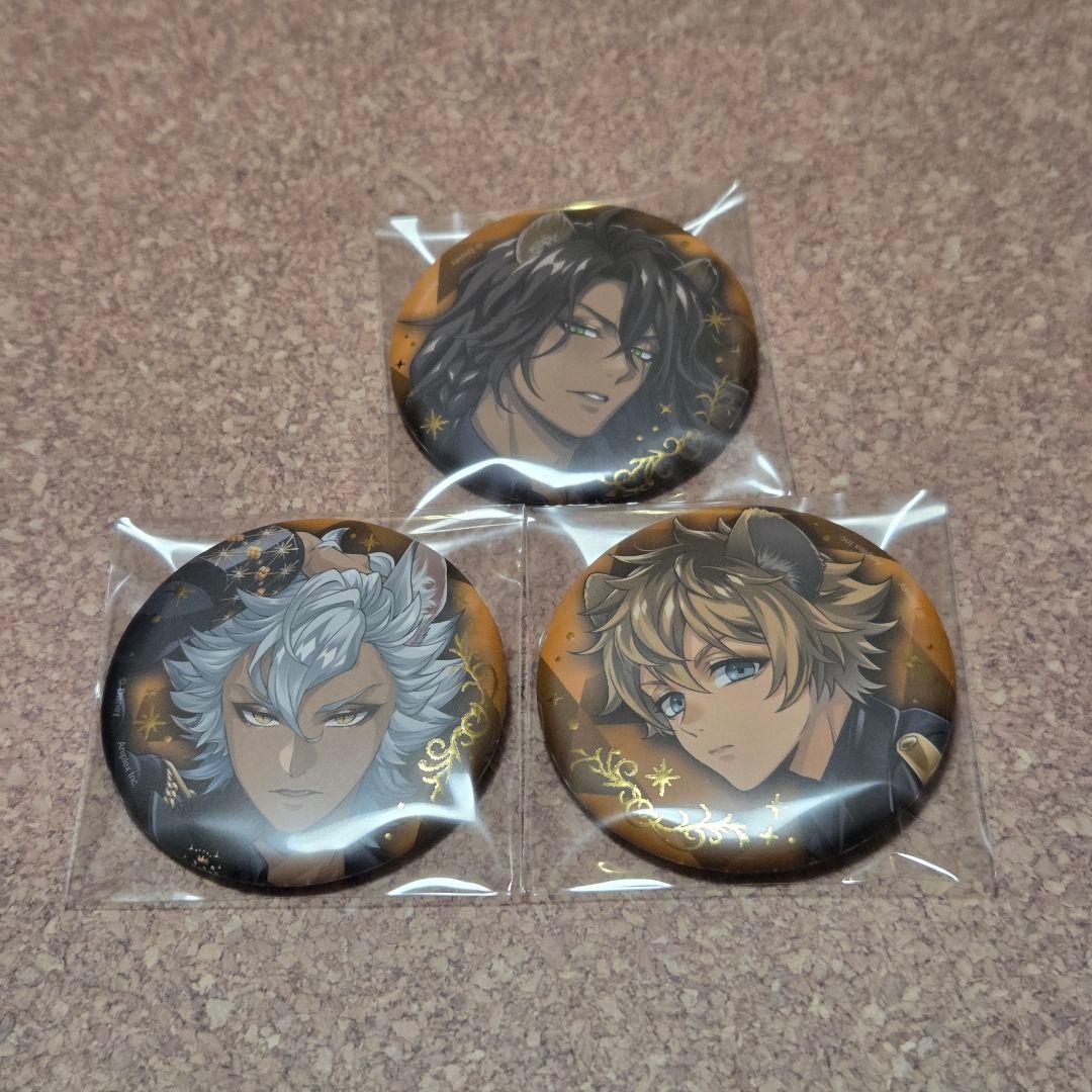 ツイステ 5周年 ブレイジングジュエル 缶バッジ レオナ ジャック