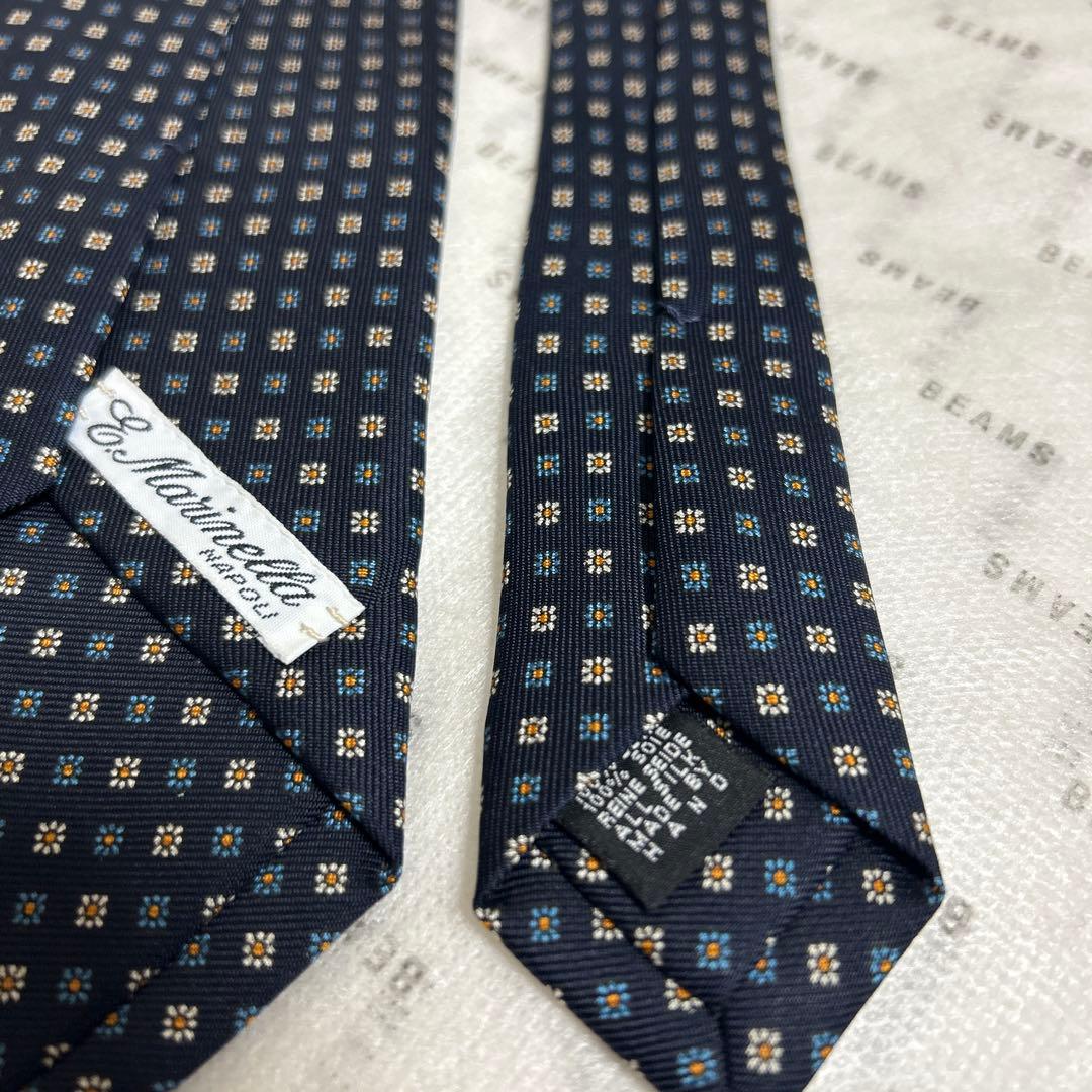 美品】E. Marinella マリネッラ ネイビー小紋ネクタイ - メルカリ