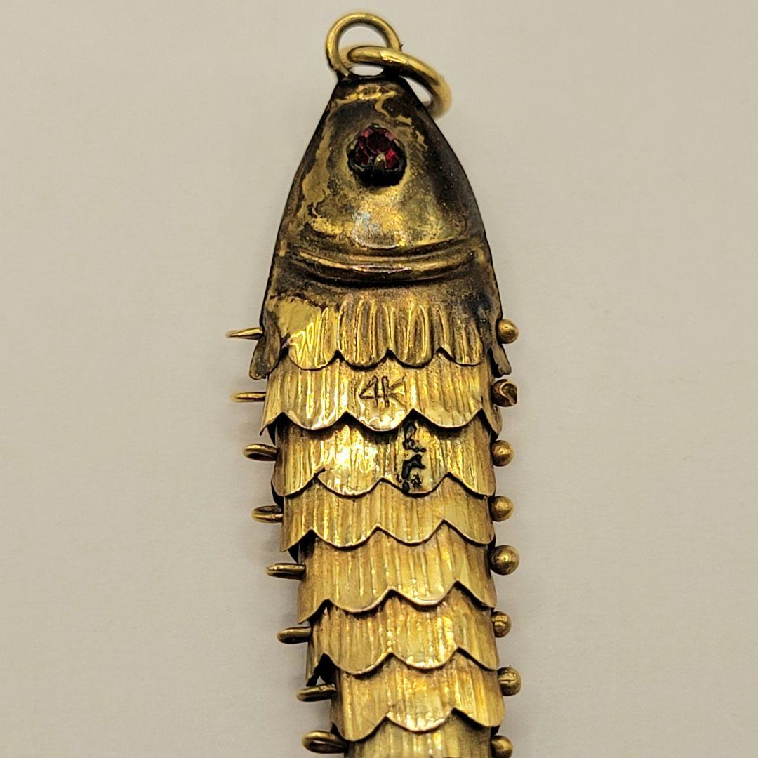 14金 ルビー 魚モチーフ ペンダントトップ ネックレス 14K ショップ