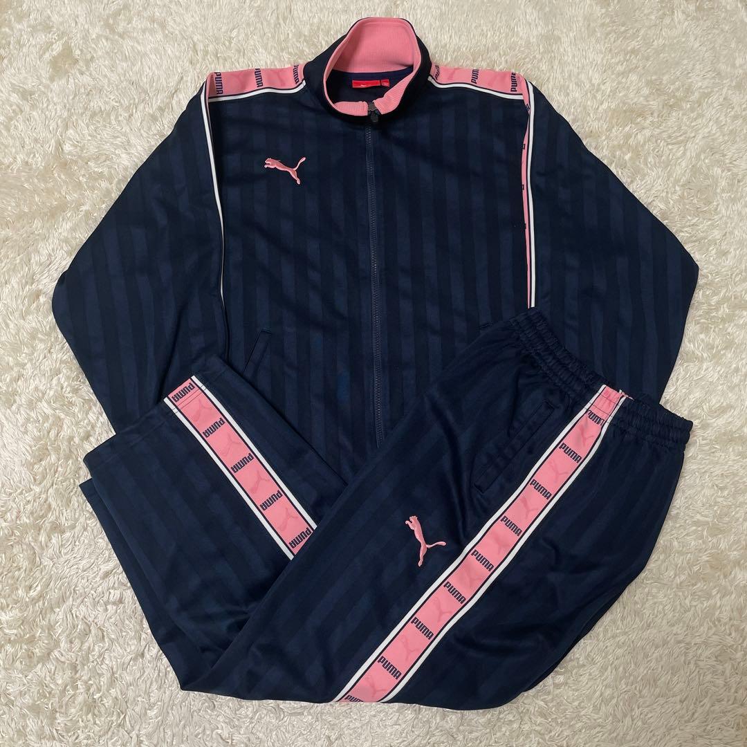 PUMA プーマ プージャ ジャージ ネイビー×ピンク セットアップ 上下