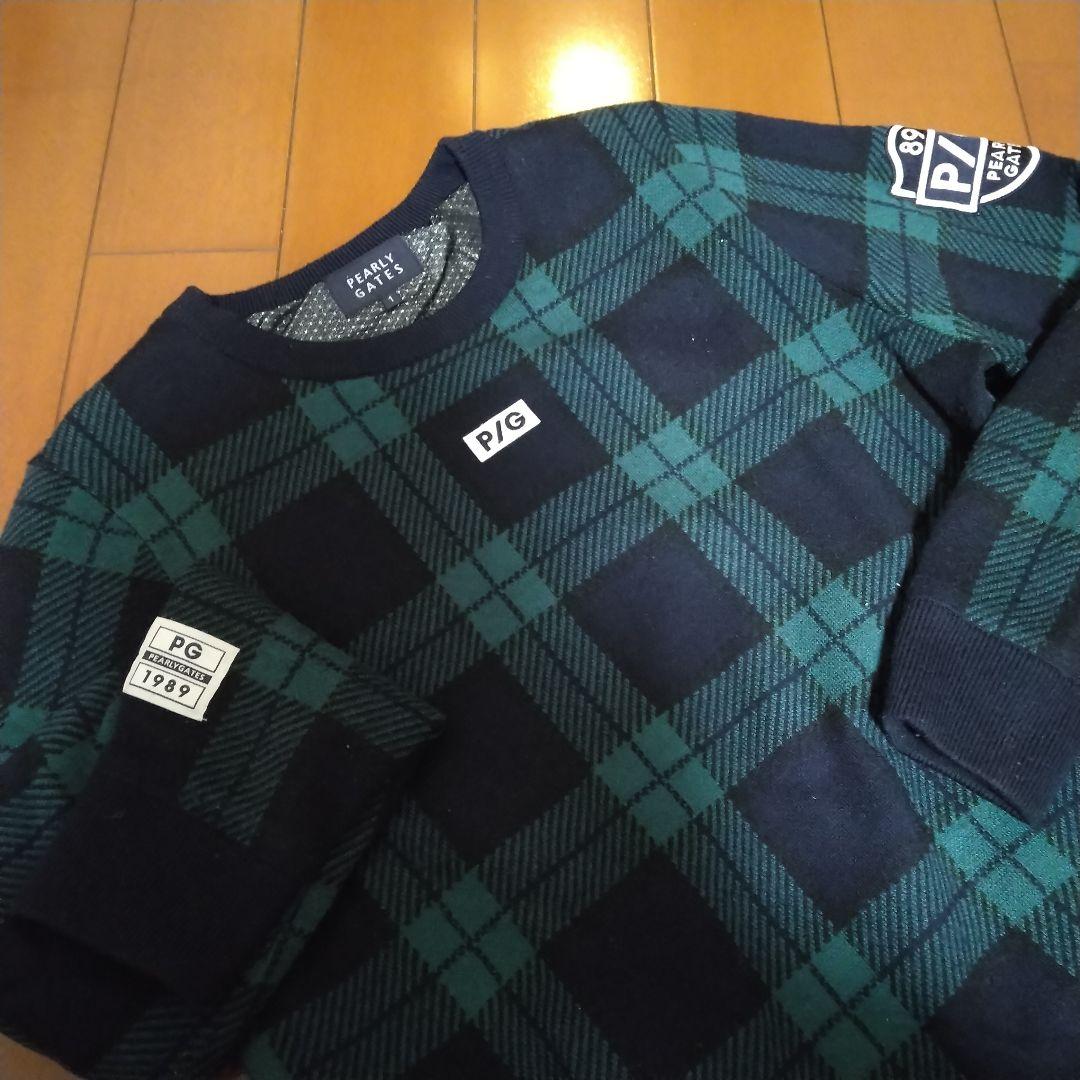 PEARLY GATES パーリーゲイツ ブラックウオッチ 防風蓄熱セーター