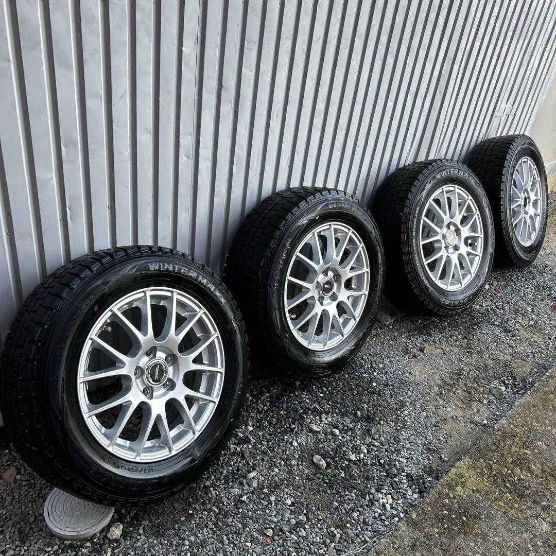 DUNLOP WINTERMAXスタッドレスタイヤ ブリジストンアルミホイール① WINTER MAXX 2025年製造 ダンロップ ウインターマックス LV01 145