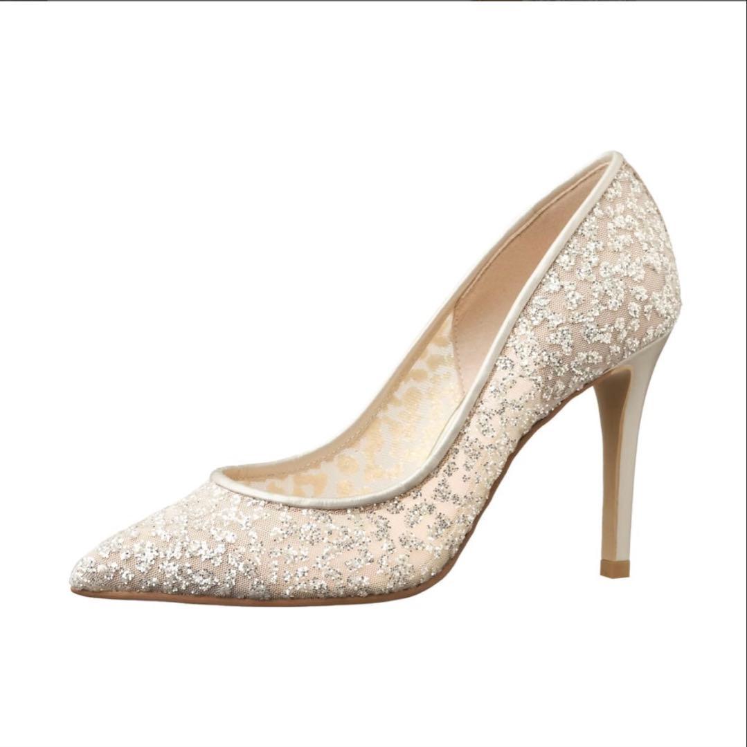 値下】DIANA パンプス23cm グリッターチュール - メルカリ