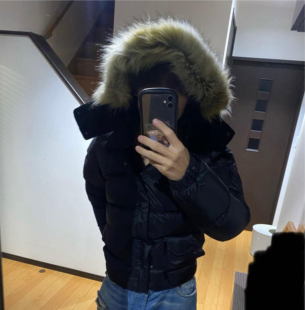 オールドユニクロ ファー付き ダウンジャケット Y2K グランジ お兄系