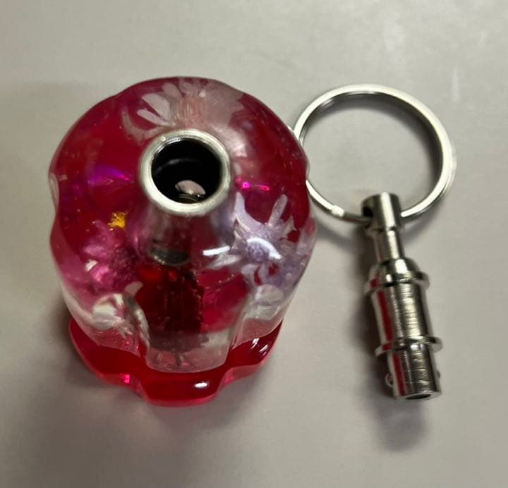 水中花 グリップキーホルダー 着脱式 クイックリリース 赤 - メルカリ