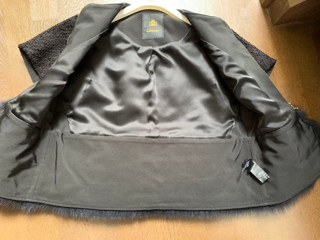 格安 Drawer ファーツイード ジレ´24年HIVER 新品同様