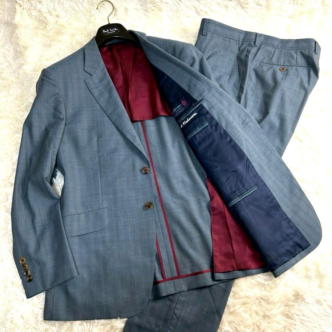極美品/2XL☆ゼニア生地/ポールスミススーツセットアップ 最高配色