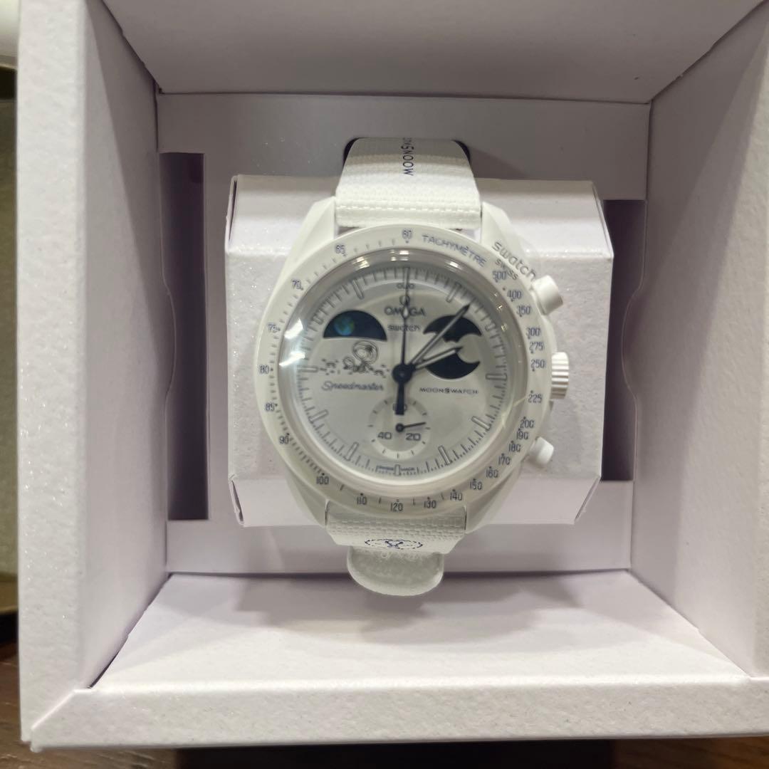 オメガ スウォッチ OMEGA スヌーピー 雪の結晶 ベルトサイズL - メルカリ