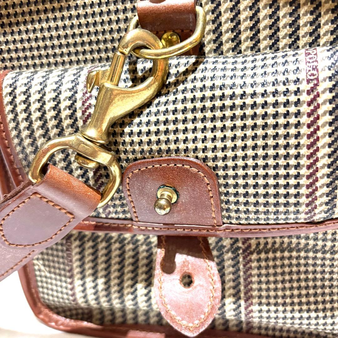 極希少 美品】ポロラルフローレン 千鳥格子 ボストンバッグ 2way 大
