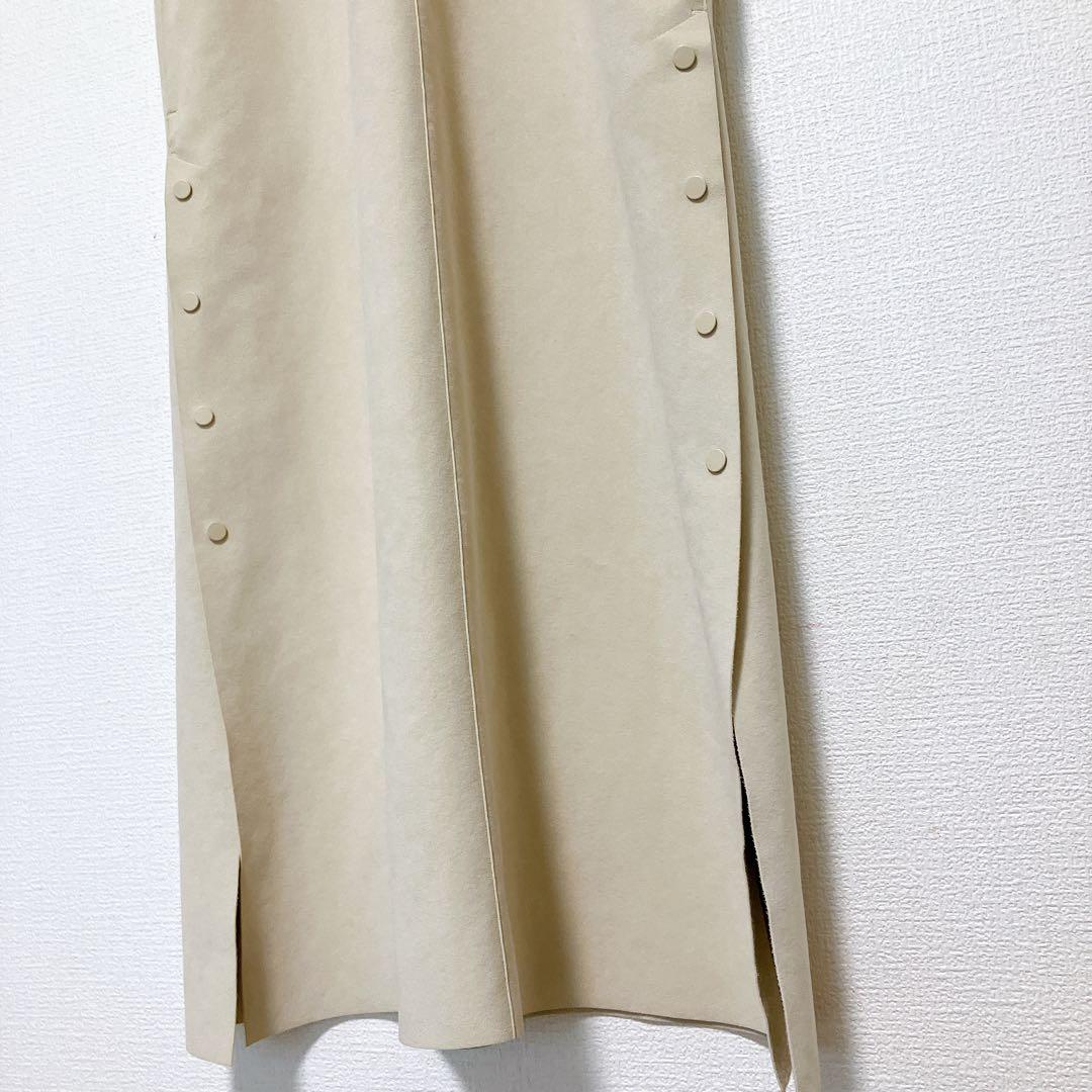 23SS】HYKE エコスエードワンピース ノースリーブ アイボリー