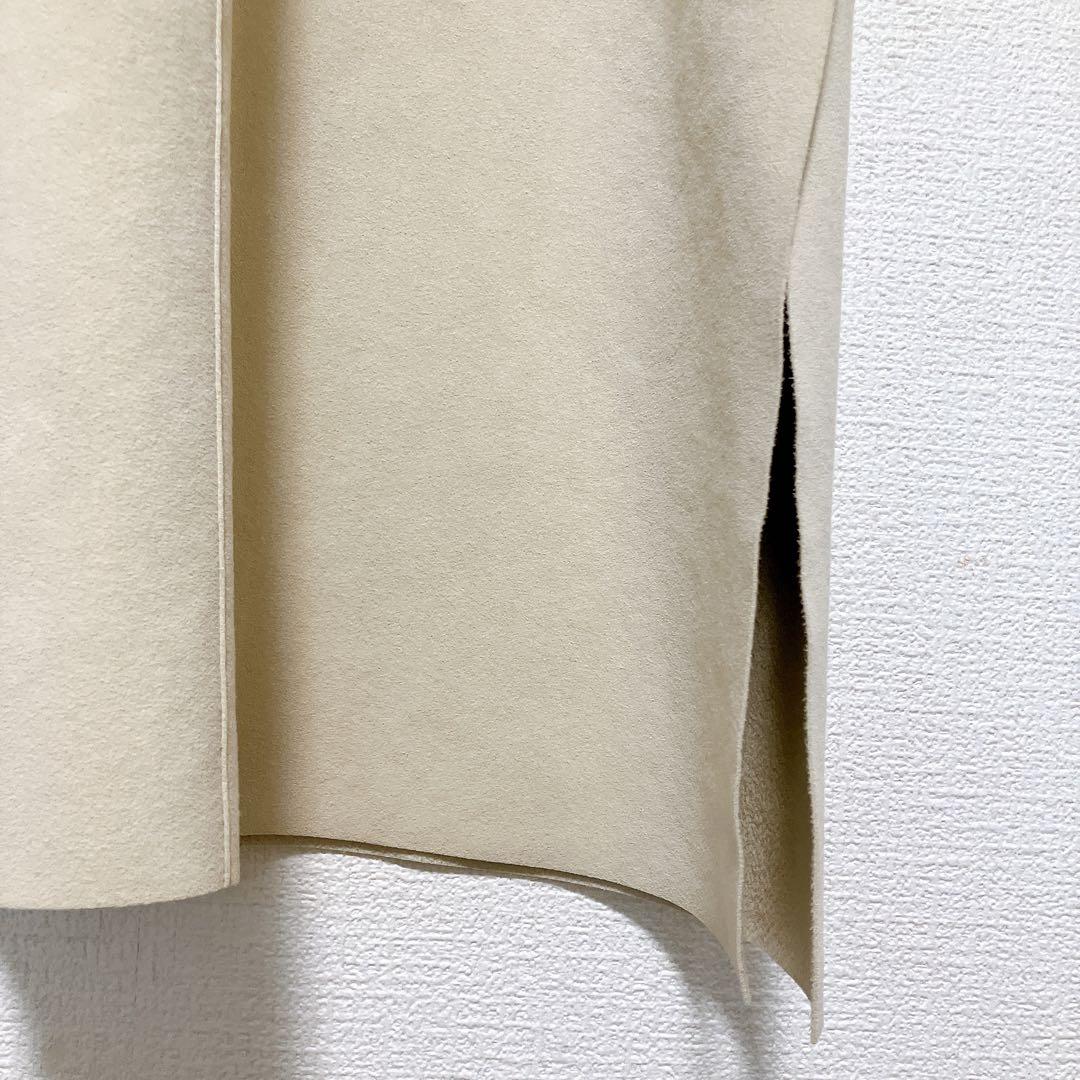 23SS】HYKE エコスエードワンピース ノースリーブ アイボリー