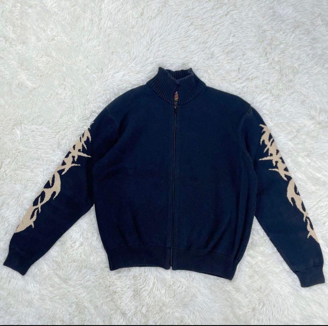 ハーレーダビッドソン コットン セーター ビッグロゴ Lサイズ 古着