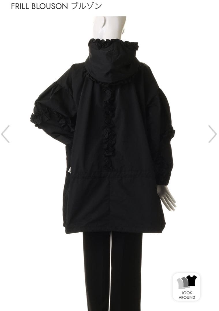 新品 今季新作 ENFOLDエンフォルド フリルブルゾン 36 2WAYコート