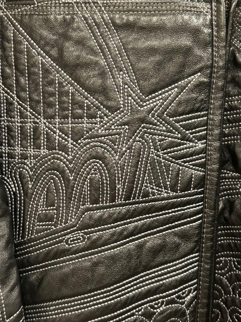 レア 刺繍 レザージャケット 自由の女神 pelle pelle ペレペレ - メルカリ