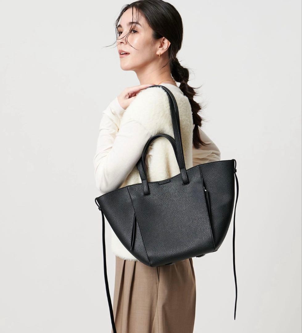 ジップポケット 2ハンドル トートバッグ -2WAY