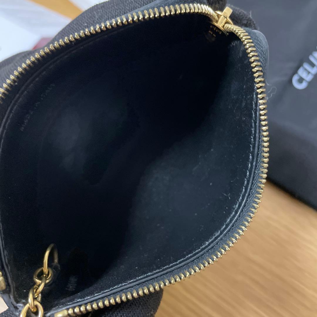 セリーヌトリオンフコインケースキーケースCELINEエンボスレザーエディ