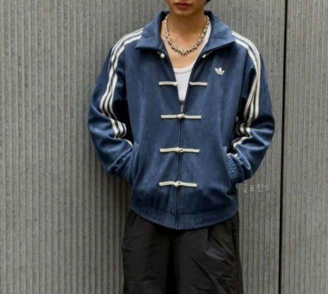 新品 アディダス 中国限定 蛇年 トラックジャケット 青色 男女兼用 XL